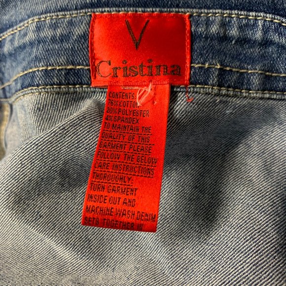 V. Cristine Black Lace Denim Jacket - Picture 13 of 14